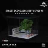  Hộp trưng bày mô phỏng công viên có hàng rào - đèn giao thông hộp mica Street Scene Assembly Series 15 22cm x 19.5cm x 15.5cm tỉ lệ 1:64 MoreArt MO960215 
