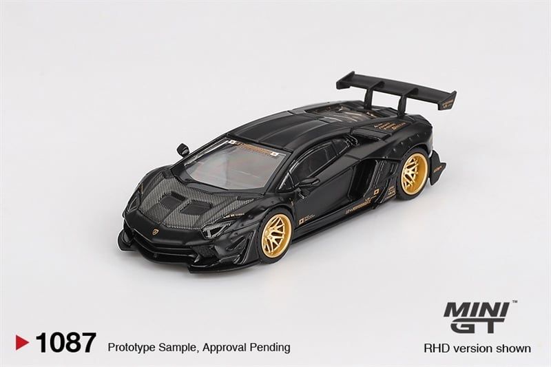  Mô hình xe LB★WORKS Lamborghini Aventador Limited Edition Matte Black tỉ lệ 1:64 MiniGT MGT01087 