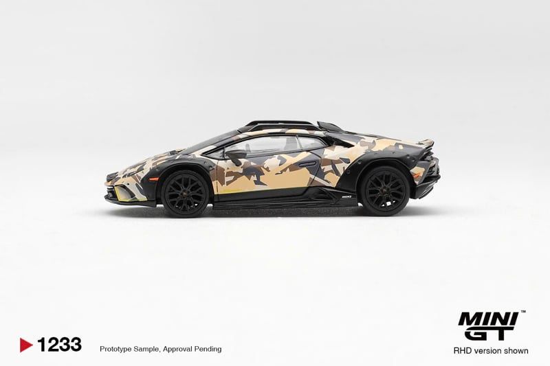  Mô hình xe Lamborghini Huracán Sterrato All Terrarin - SABBIA tỉ lệ 1:64 MiniGT MGT01233 