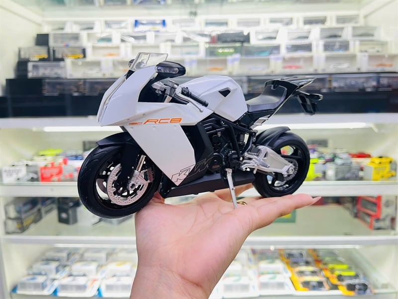  Mô hình xe mô tô KTM 1190 RC8 white tỉ lệ 1:10 Welly 1748 
