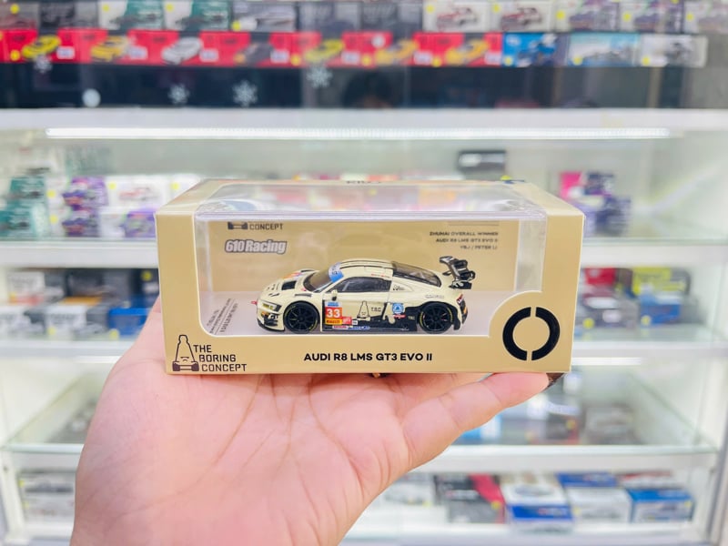  Mô hình xe Audi R8 LMS GT3 The Boring Concept (China GT #33) TBC tỉ lệ 1:64 Kilo Works OT64825 