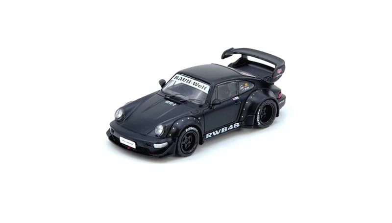  Mô hình xe Porsche RWB 964 Black Matt tỉ lệ 1:64 Inno64 IN64-RWB964-BM 