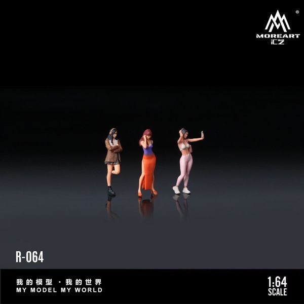  Mô hình set nhân vật 3 cô gái Beautiful and Charming Doll Set Simulation tỉ lệ 1:64 More Art MO223064 