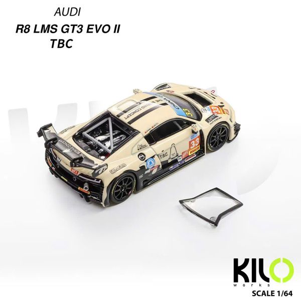  Mô hình xe Audi R8 LMS GT3 The Boring Concept (China GT #33) TBC tỉ lệ 1:64 Kilo Works OT64825 
