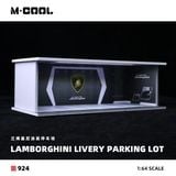  Hộp trưng bày mô phỏng diorama garage trưng bày xe Lamborghini Paint Scheme Parking Lot kích thước 30x13.3x10cm tỉ lệ 1:64 M Cool MC914924 