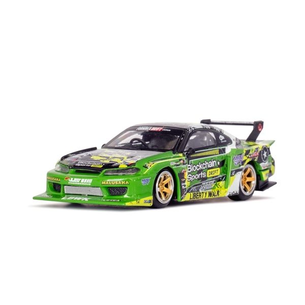  Mô hình xe Nissan LB-Super Silhouette S15 SILVIA #555 V2 2024 Formula Drift Japan / LB Blister packaging card Nhật tỉ lệ 1:64 MiniGT MGT00823 