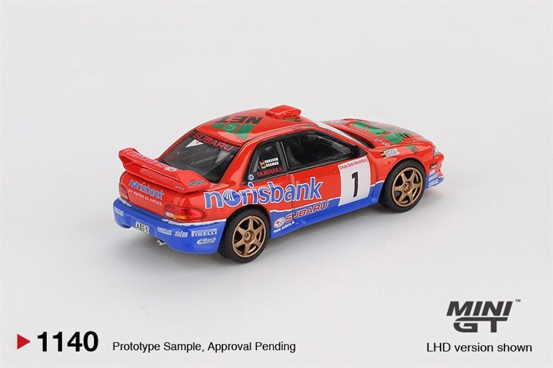  Mô hình xe ô tô Subaru Impreza WRC97 #1 1999 DRM Champion bản card tỉ lệ 1:64 MiniGT MGT01140-BL HAVE CHASE CAR 
