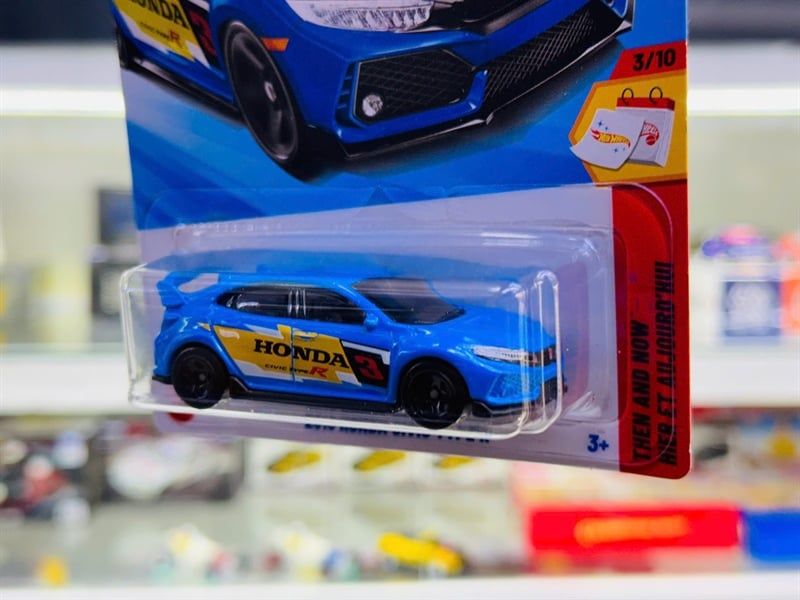  Mô hình xe Honda Civic Type R 2018 blue Hotwheels kim loại có bản quyền chính hãng tỉ lệ 1:64 C4982-HD 