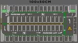  Phụ kiện thảm sa bàn chống trượt mô phỏng diorama bãi đỗ xe hơn 60 chỗ kích thước 100x50cm cho mô hình xe 1:64 Autono1 PT014 