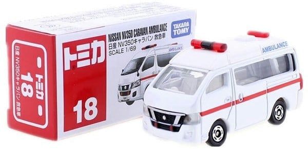  Mô hình xe Nissan Nv350 Caravan Ambulance No.18 tỉ lệ 1:69 Tomica 471066 