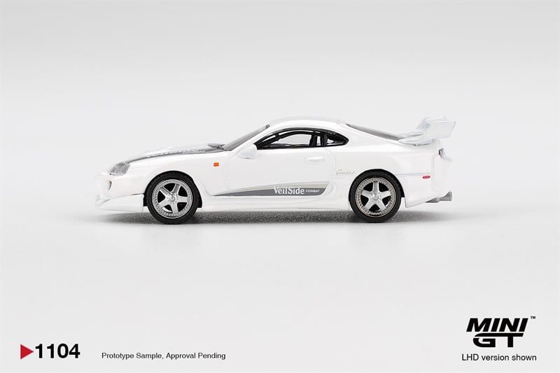  Mô hình xe Toyota Supra VeilSide Combat V-I White tỉ lệ 1:64 MiniGT MGT01104 