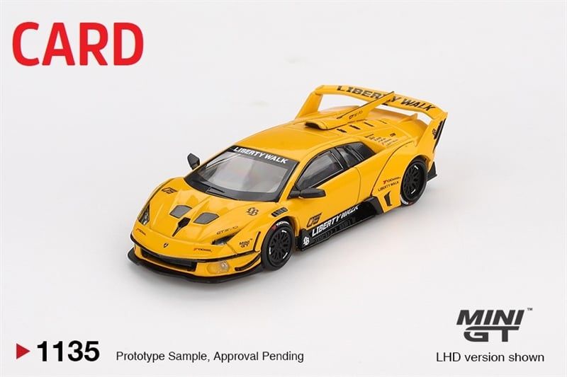  Mô hình xe Lamborghini LB-Silhouette WORKS MURCIELAGO GT Evo Yellow bản card tỉ lệ 1:64 MiniGT MGT01135 NO CHASE CAR 
