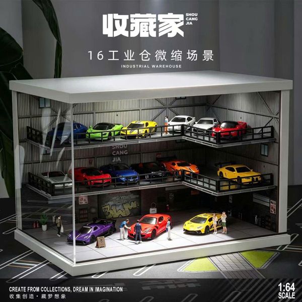  Hộp trưng bày mica INDUSTRIAL WAREHOUSE tỉ lệ 1:64 SHOU CANG JIA SCJ-82069 