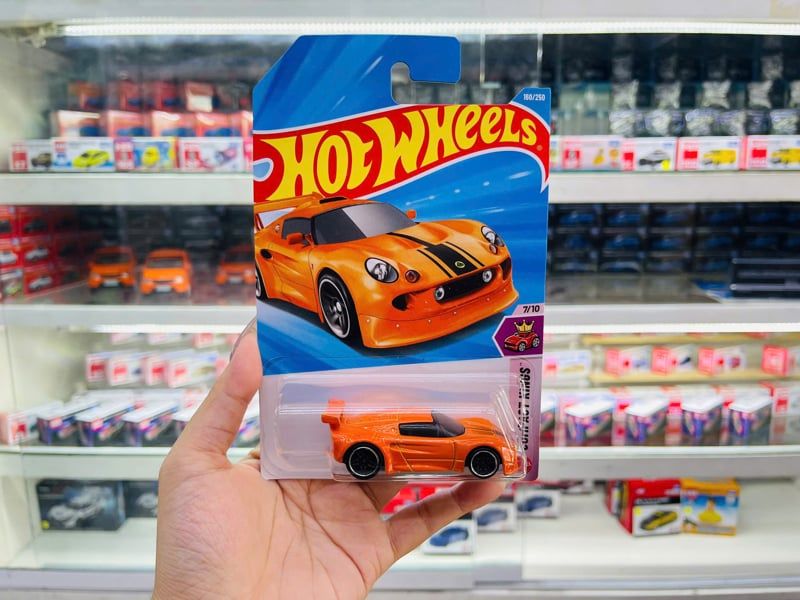  Mô hình xe Lotus Sport Elise orange Hot Wheels kim loại có bản quyền chính hãng tỉ lệ 1:64 C4982-LO 