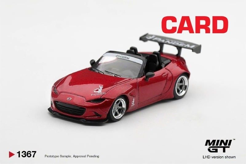  Mô hình xe Mazda Miata MX-5 (ND) Pandem Kodo Red bản card tỉ lệ 1:64 MiniGT MGT01367 