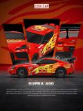  Mô hình xe ô tô Toyota Supra A90 custom Lightning McQueen limited 500pcs tỉ lệ 1:64 Cool car CC647416 