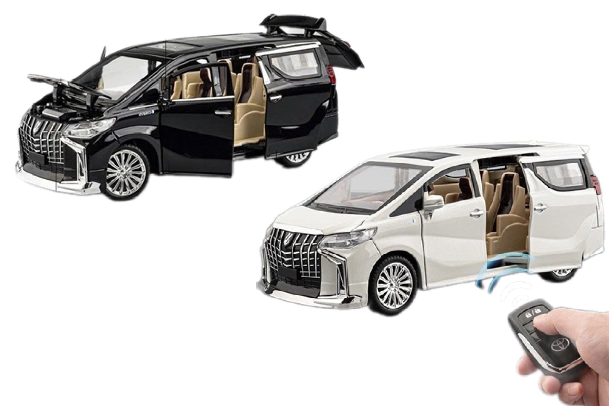  Mô hình xe Toyota Alphard full open có remote tỉ lệ 1:24 Hengteng model OT24113 
