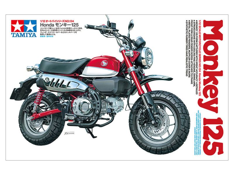  Mô hình kit Mô tô Honda Monkey 125 tỉ lệ 1:12 Tamiya 14134 