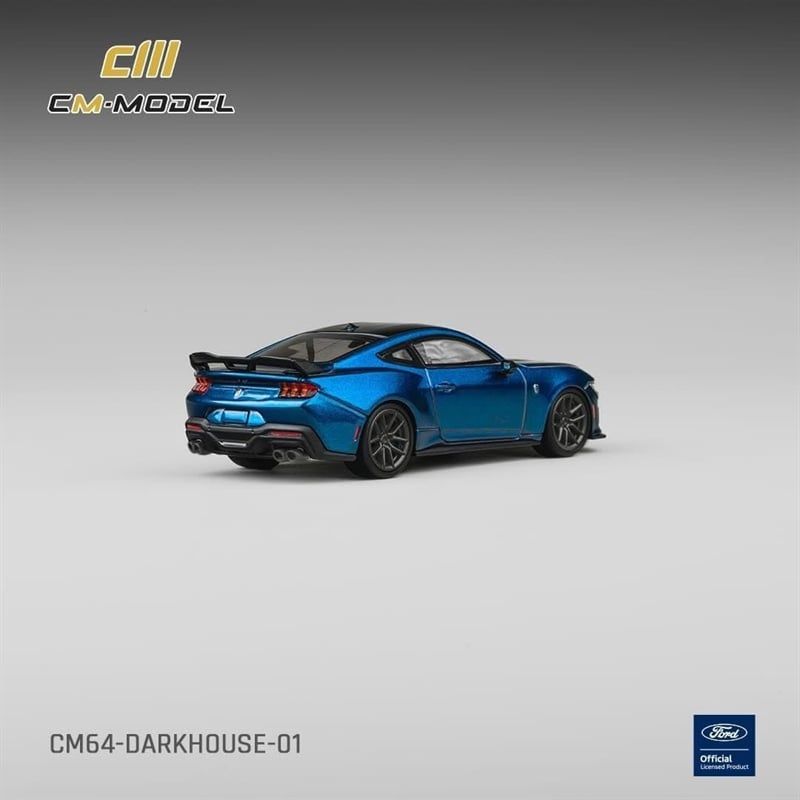  Mô hình xe Ford Mustang DarkHorse Blue Ember Metallic tỉ lệ 1:64 CM Model CM64-DarkHorse-01 