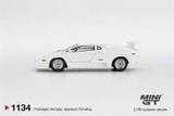  Mô hình xe Lamborghini Countach 25th Anniversary White tỉ lệ 1:64 bản card MiniGT MGT01134 NO CHASE CAR 