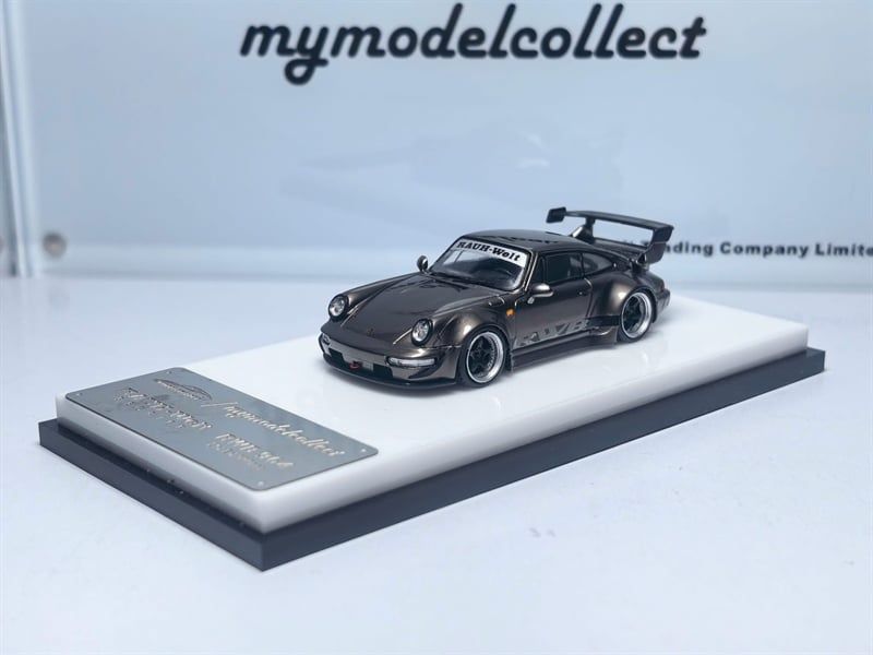  Mô hình xe Porsche RWB993 Schiefergrau Metalli (Grey) tỉ lệ 1:64 Mymodelcollect OT64744 