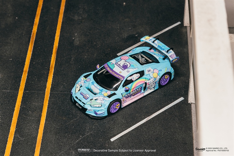  Mô hình xe Audi R8 LMS GT3 EVO II | 2025 Macau GP Cinnamoroll UNO Racing Team tỉ lệ 1:64 Tarmac Works OT64707 