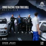  Mô hình nhân vật set 3 người Racing Trio Action Figures - Resin Sculpture tỉ lệ 1:64 Moreart MO223077 