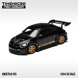  Mô hình xe ô tô Volkswagen Beetle RS Black & Gold Alloy-Finish tỉ lệ 1:64 TimeMicro × PSC DESIGN TM647903 