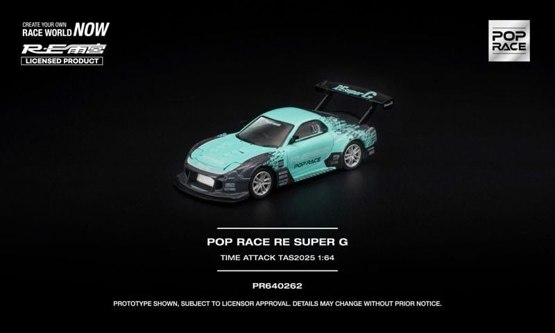  Mô hình xe Pop Race Re Super G Time Attack Tas 2025 tỉ lệ 1:64 Pop Race PR640262 