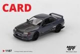  Mô hình xe Nissan Skyline GT-R Top Secret VR32 Stealth Grey bản card tỉ lệ 1:64 MiniGT MGT01187 