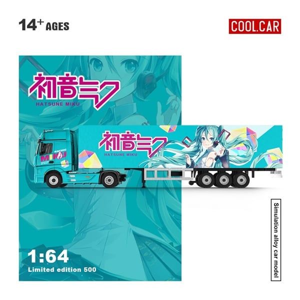  Mô hình xe Mercedes Actros Hatsune Miku Container Truck Painting Series tỉ lệ 1:64 Cool Car CC646748 