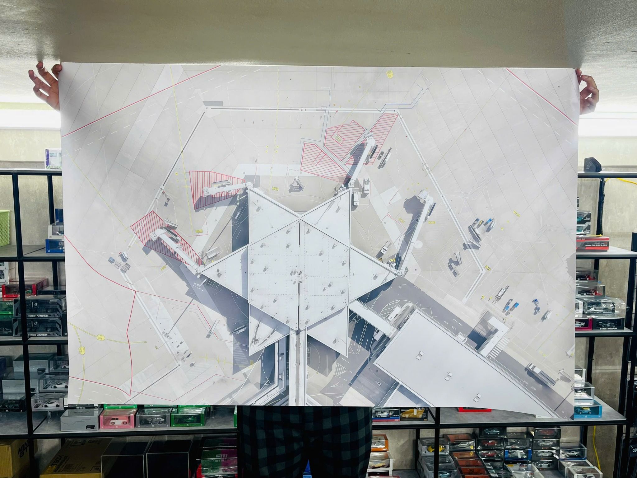  Phụ kiện trưng bày bãi đáp chất liệu in pp 80x120cm cán mờ chống nước bụi bẩn dành cho máy bay mô hình nhiều tỉ lệ DR050 