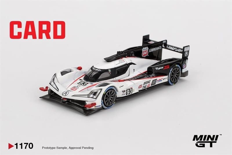  Mô hình xe Acura ARX-06 GTP #93 Acura Meyer Shank Racing 2025 IMSA Daytona 24 Hrs bản card tỉ lệ 1:64 MiniGT MGT01170 