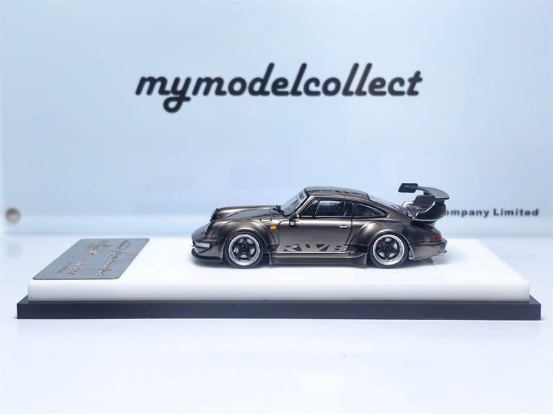  Mô hình xe Porsche RWB993 Schiefergrau Metalli (Grey) tỉ lệ 1:64 Mymodelcollect OT64744 