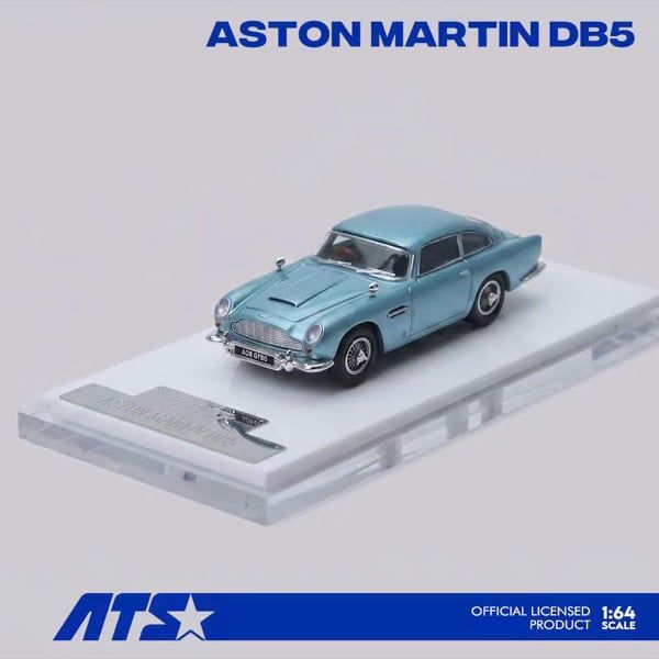  Mô hình xe Aston Martin DB5 - Caribbean Pearl Blue tỉ lệ 1:64 ATS (Aites) ATS881205 