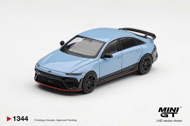  Mô hình xe Hyundai Ioniq 6 N Performance Blue Pearl tỉ lệ 1:64 MiniGT MGT01344 