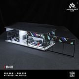  Hộp trưng bày mô phỏng showroom HKS racing Parking Scene có đèn kích thước 30cm x 15cm x 10cmtỉ lệ 1:64 MoreArt MO914511 