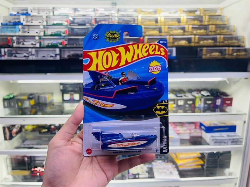  Mô hình thuyền 1966 Bat Boat/Bateau Fantasy Hotwheels kim loại có bản quyền chính hãng tỉ lệ 1:64 C4982-FA 