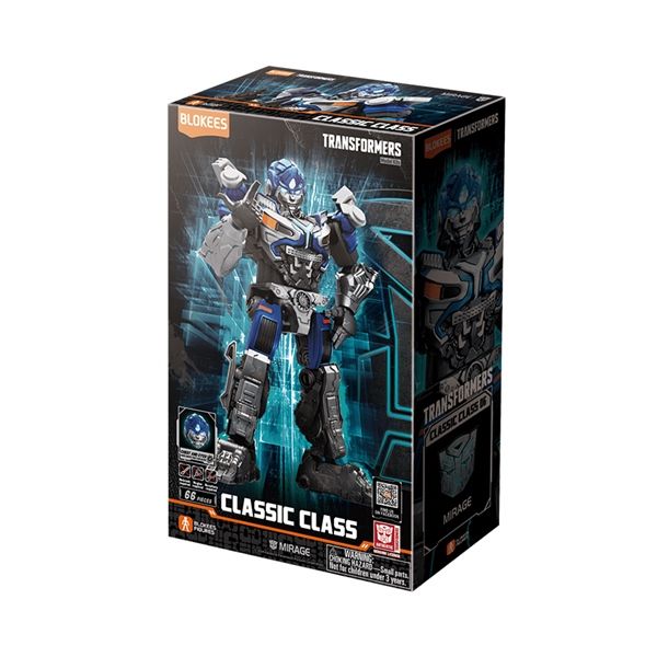  Mô hình lắp ráp có đèn serries Transformers Classic Class(CC) 06 Mirage (Luminous Eyes & Chest) 10cm Blokees 71151 