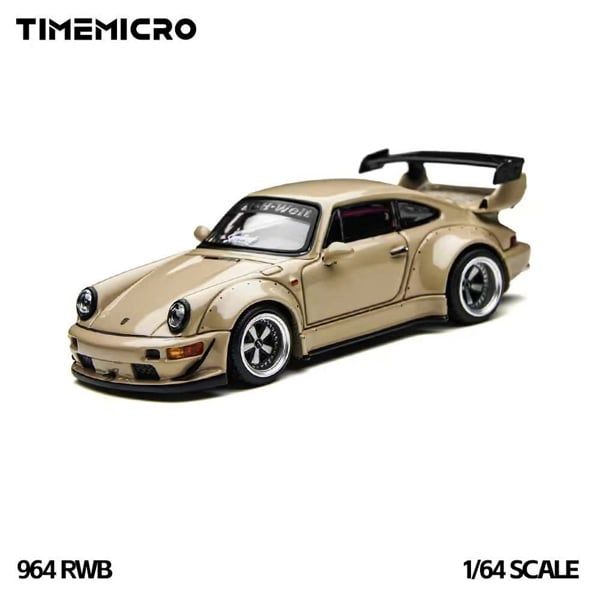  Mô hình xe Porsche RWB 964 Beige tỉ lệ 1:64 Time micro x PSC Design TM648501 