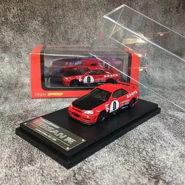  Mô hình xe Nissan Skyline GTR R34 NFS Z-tune (Red) tỉ lệ 1:64 Fast&Speed OT64666 