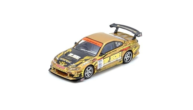  Mô hình xe Nissan TOP SECRET Silvia (S15) Gold D1 Grand Prix Series Champion 2004 tỉ lệ 1:64 Inno64 IN64-S15TS-D104 