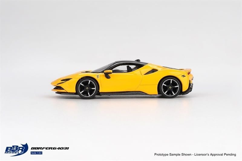  Mô hình xe ô tô Ferrari SF90 Giallo Modena tỉ lệ 1:64 BBR model BBRFER64031 