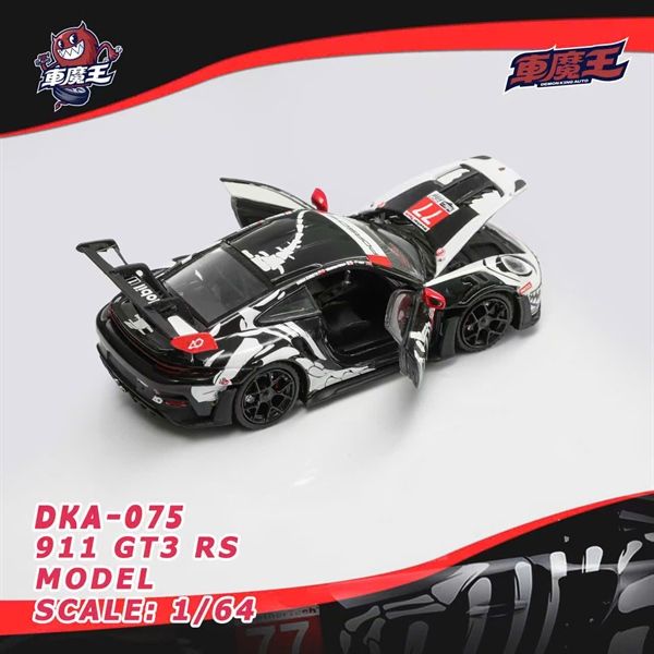  Mô hình xe Porsche 911 GT3 RS Bone Dragon Livery tỉ lệ 1:64 Demon King Auto DKA-075 