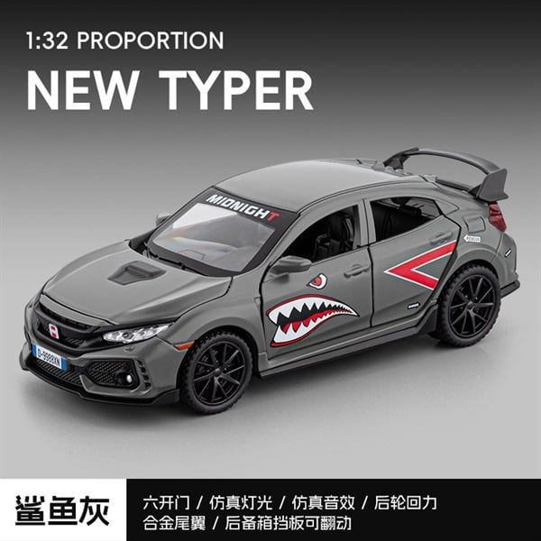  Mô hình xe Honda Civic Type R Gen 10 full open - có đèn nhạc tỉ lệ 1:32 Jiaye model VB32544 