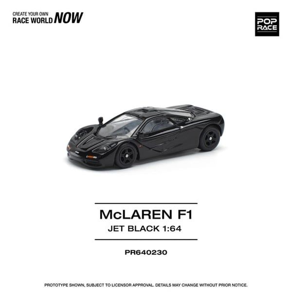  Mô hình xe McLaren F1 - Jet black open engine tỉ lệ 1:64 Poprace PR640230 