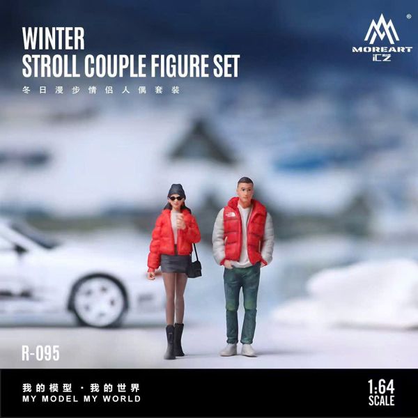  Set mô hình nhân vật figure “Winter Stroll” Couple Figure Set tỉ lệ 1:64 More Art MO223095 