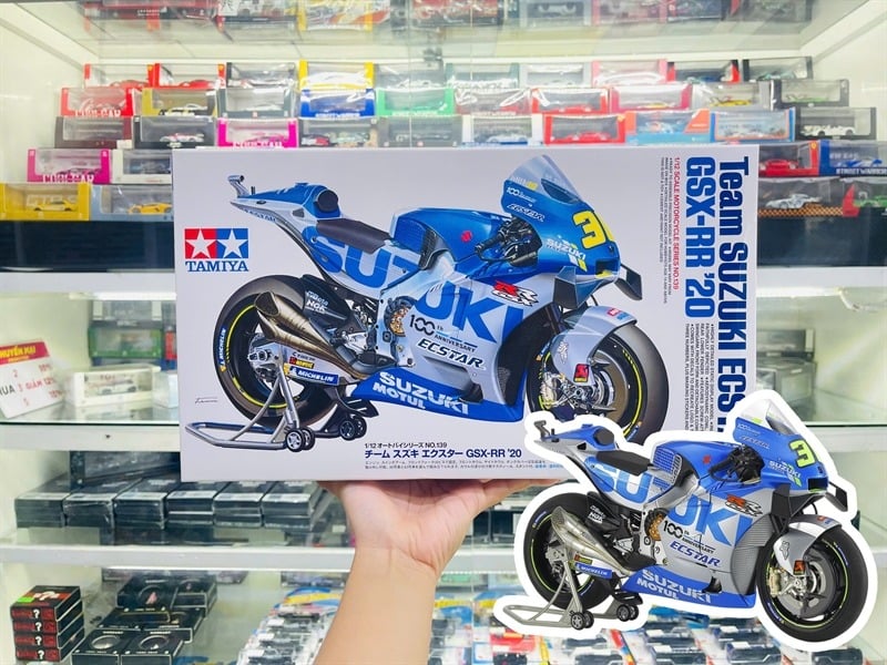 Mô hình kit mô tô Suzuki Team Ecstar Gsx-Rr 2020 1:12 Tamiya 14139 