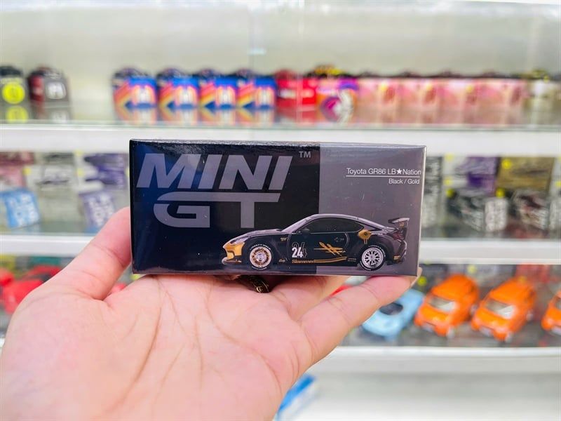  [Hàng Loose] Mô hình xe Toyota GR86 LB★Nation Black / Gold tỉ lệ 1:64 MiniGT MGT01149 
