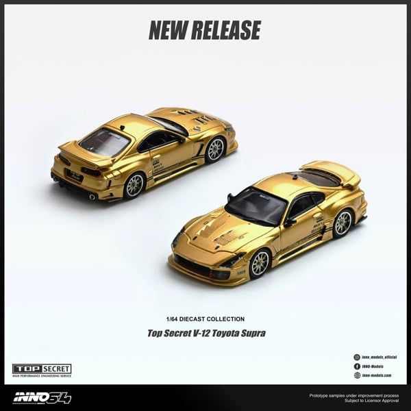  Mô hình xe TOP SECRET V12 SUPRA tỉ lệ 1:64 Inno64 model IN64-A80TSV12-01 
